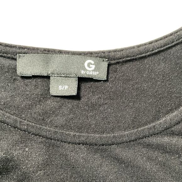 G BY Guess Short Sleeved Black Dress with Distressed Details Soft Size Small - Picture 10 of 10